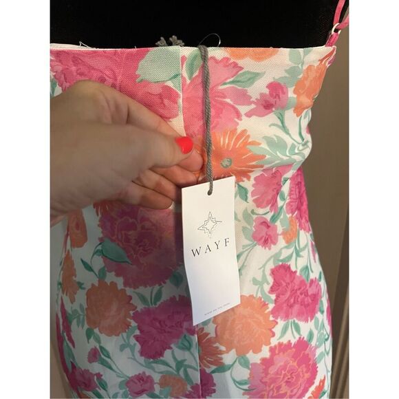 NWT. Wayf Pink Floral Camisole Slipdress Dress size Small - Picture 4 of 13